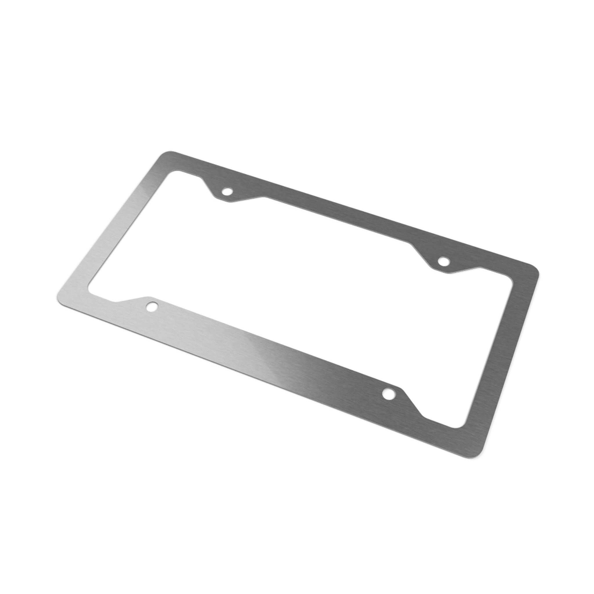 Metal License Plate Frame — 'Locally Hated' Stainless Steel Car Plate Trim