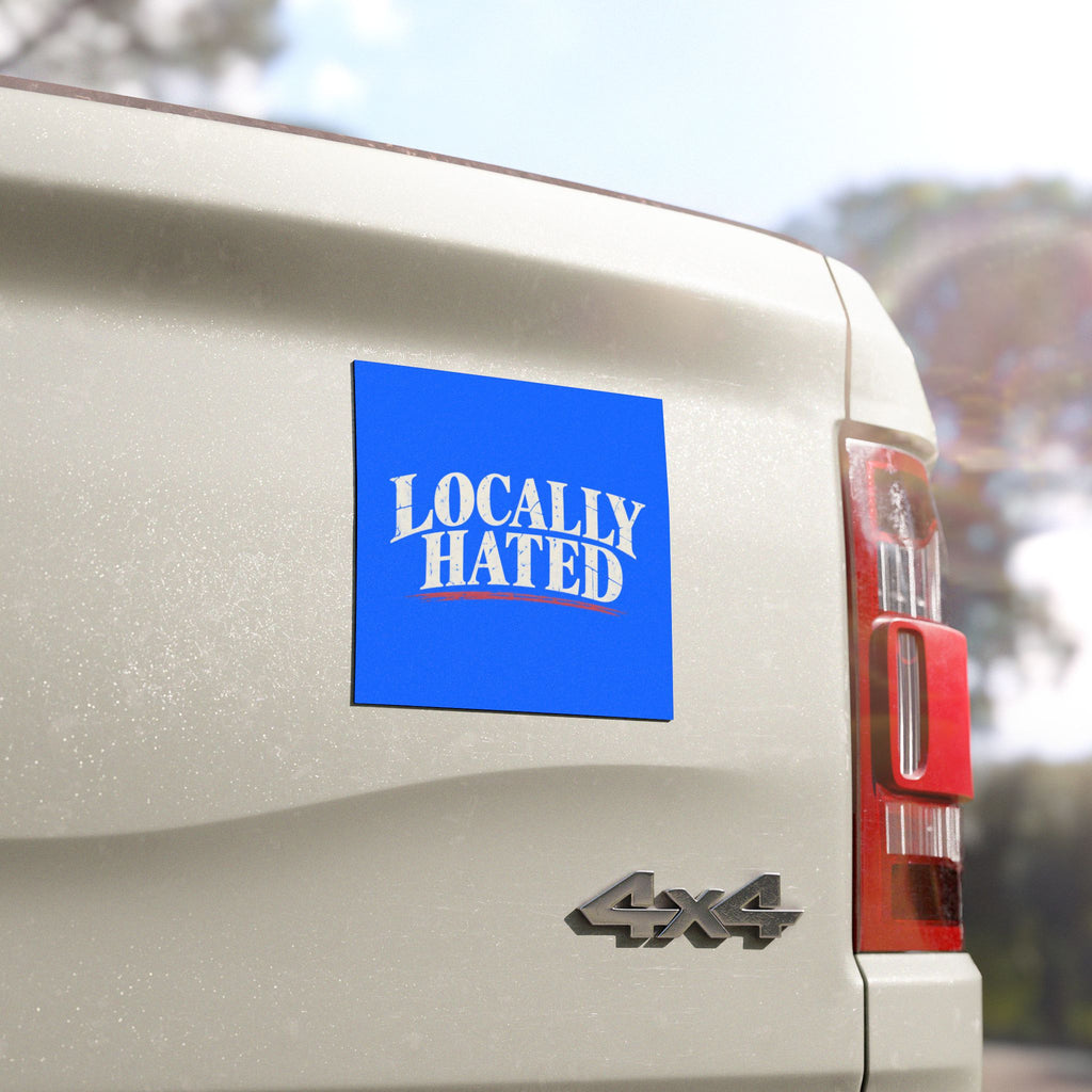 Locally Hated Car Magnet — Magnetic Decal for Cars