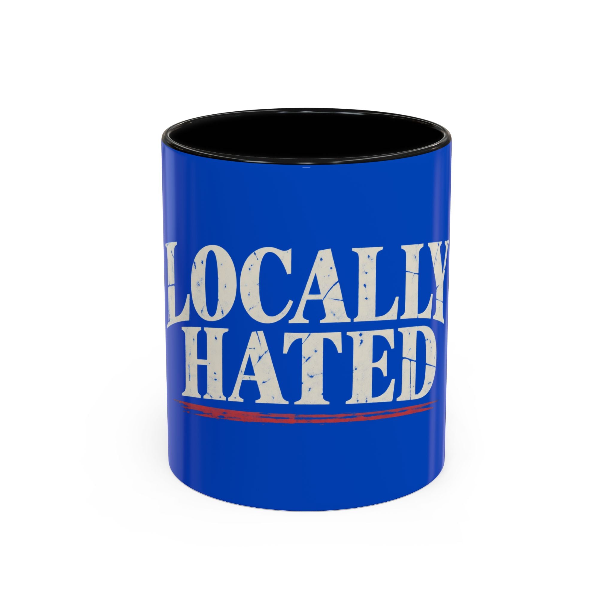 Locally Hated Accent Coffee Mug – Funny Bold Blue 11/15oz