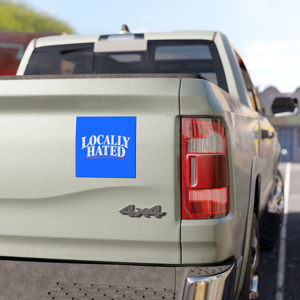 Locally Hated Car Magnet — Magnetic Decal for Cars