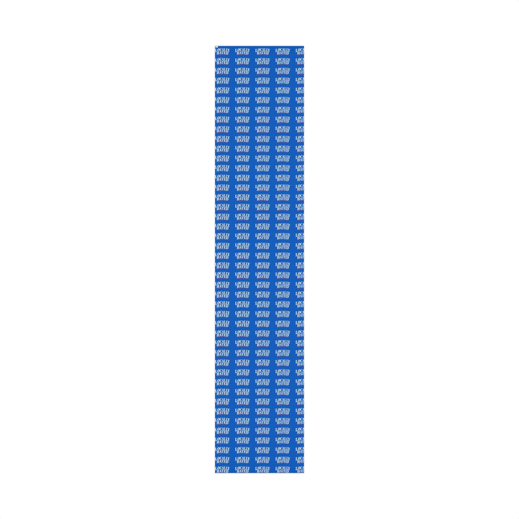 Gift Wrap Paper — "Locally Hated" Bold Blue Pattern